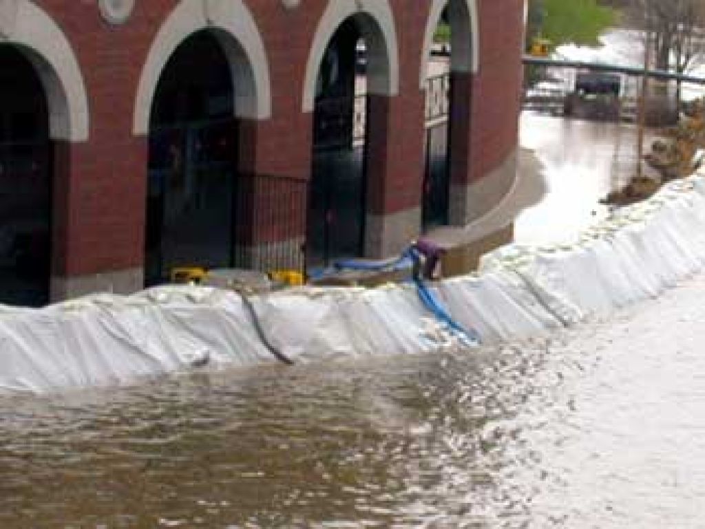 Flood 2001: John O'Donnell Stadium front gates